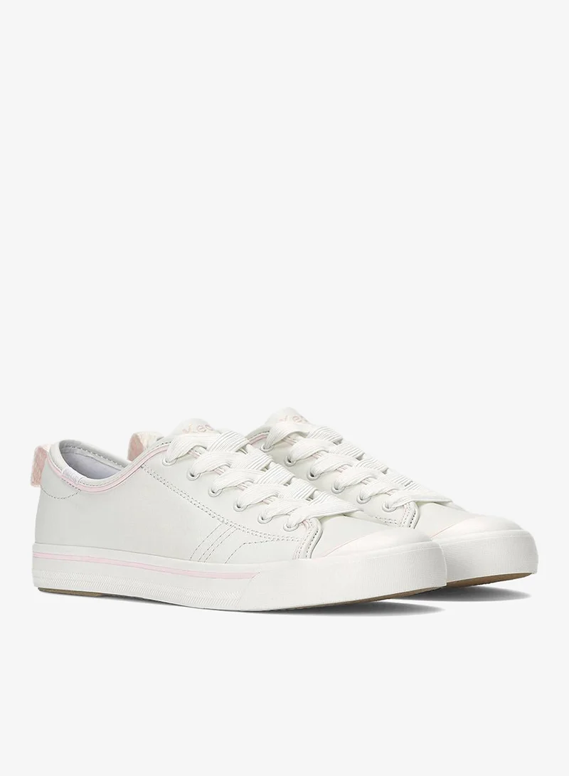 Keds White/Pink A Boo Keds Women's Cruise Lace Up Leather Casual Sneaker White for Women | Best Price UAE